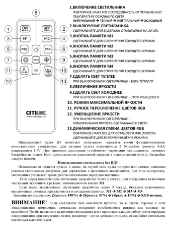 Потолочный светодиодный светильник Citilux Лаконика CL725900G