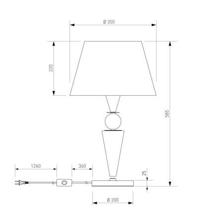 Настольная лампа Eurosvet Teja 108014 латунь a072040