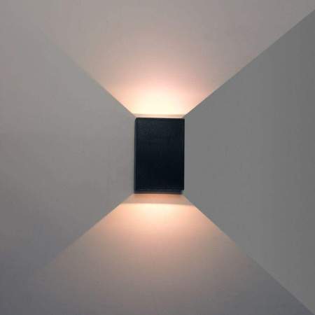 Уличный настенный светодиодный светильник Arte Lamp Algol A2750AL-2BK