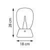 Настольная лампа диммируемая 10W 3000K прозрачный/белый Uovo III Lightstar 807906