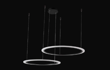 Подвесная люстра Crystal Lux MANZANA SP53W LED D600+800 BLACK