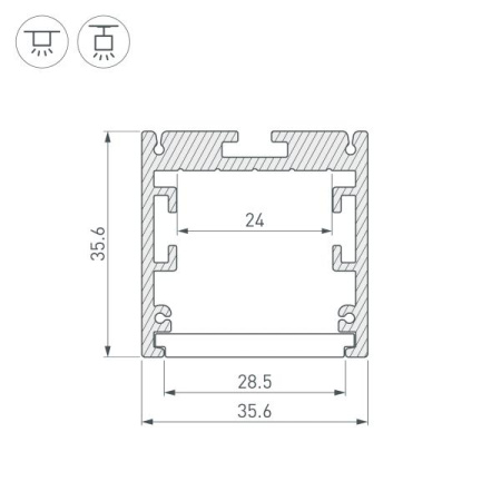 Профиль Arlight SL-ARC-3535-Twist90L-400 Black 032679