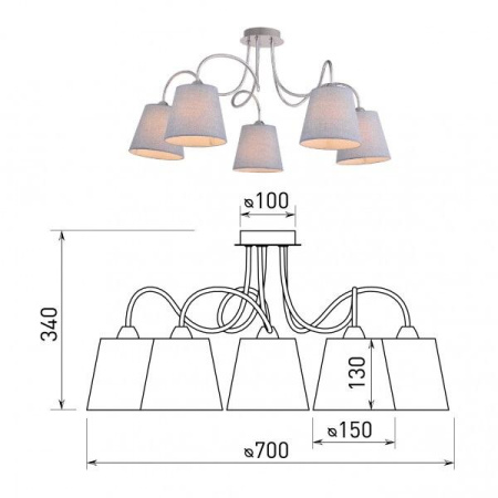 Потолочная люстра Rivoli Evelyn 2060-305 Б0055029