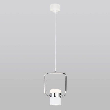 Подвесной светодиодный светильник Eurosvet Oskar 50165/1 LED хром/белый