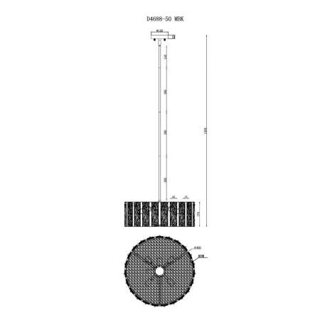 Подвесная люстра iLamp Panorama D4688-50 MBK