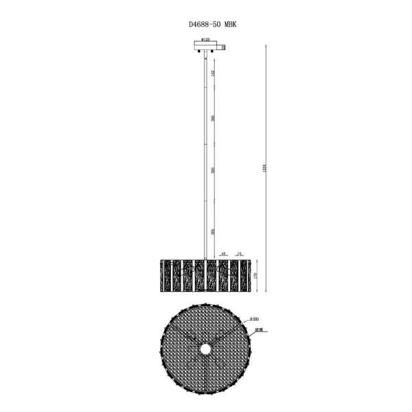 Подвесная люстра iLamp Panorama D4688-50 MBK