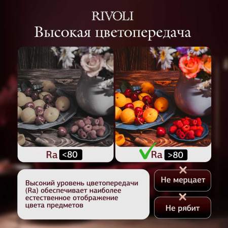 Светильник потолочный светодиодный Rivoli Eliana 6178-702 LED 3000K-6500k 80 Вт с пультом Б0069797