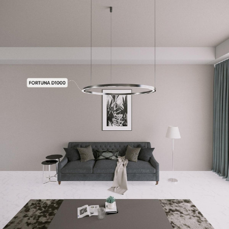 Подвесная люстра Crystal Lux FORTUNA SP88W LED D1000 BLACK