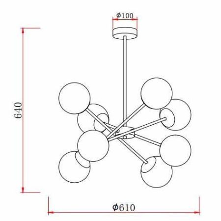 Подвесная люстра Rivoli Areta 3075-308 Б0047307