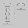 Шинопровод круглый из полукругов 1200мм Maytoni Technical FLARITY Busbar trunkings Flarity TRX154-2SR-D1200-B