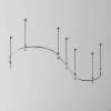 Шинопровод круглый из полукругов 1200мм Maytoni Technical FLARITY Busbar trunkings Flarity TRX154-2SR-D1200-B