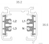 Шинопровод трехфазный Deko-Light D Line 3 м 710006