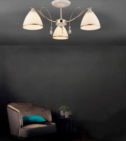 Потолочная люстра Seven Fires Dzintars WD3523/3C-WT-FGD-WT