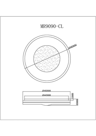 Потолочный светодиодный светильник MyFar Ceiling Despina MR9090-CL