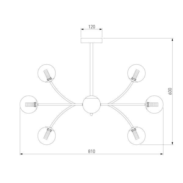 Подвесная люстра Eurosvet Astro 30179 хром