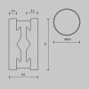 Шинопровод Maytoni Technical Flarity Busbar TRX154-R-D800-B