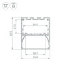 Профиль Arlight ARH-Power-W75-2000 Anod 036349