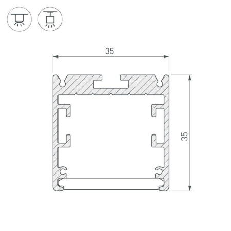 Профиль Arlight SL-ARC-3535-LINE-2500 WHITE 025520