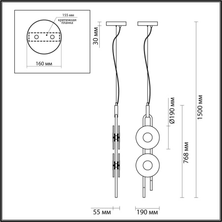 Подвесной светодиодный светильник Odeon Light Exclusive Modern Magnet 5407/23L