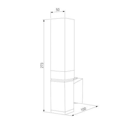 Уличный настенный светодиодный светильник Elektrostandarda 1534 TECHNO LED 3000K чёрный a072067