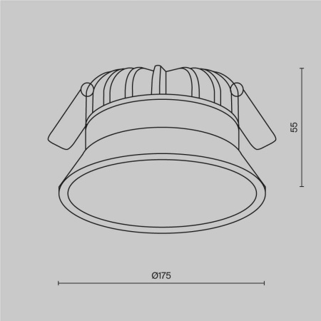Встраиваемый светодиодный светильник Maytoni Technical Okno DL055-24W3K-W