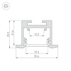 Профиль встраиваемый Arlight SL-LINE-3523-F-2500 WHITE 043117