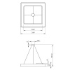 Подвесной светодиодный cветильник Geometria ЭРА Quadro SPO-162-W-40K-070 70Вт 4000К белый Б0050584