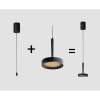 Подвесной светильник Italline IT02-025 dark silver 3000K+IT02-024 black