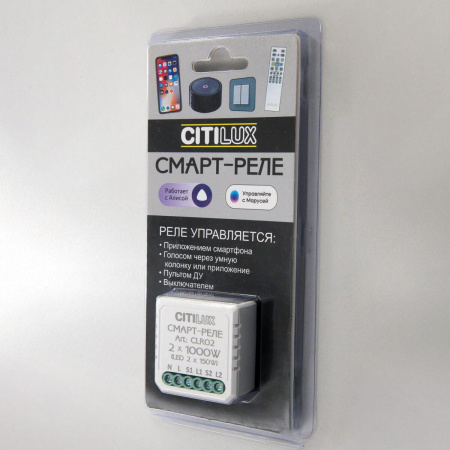 Смарт-реле Citilux 2-х канальное CLR02 Smart Relay