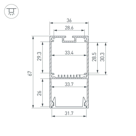 Профиль Arlight Line-S-3667-3000 Black 042903