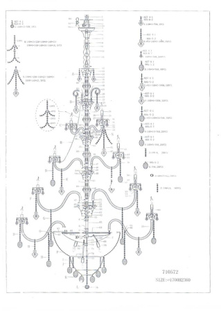 Подвесная люстра Osgona Tesoro 710572