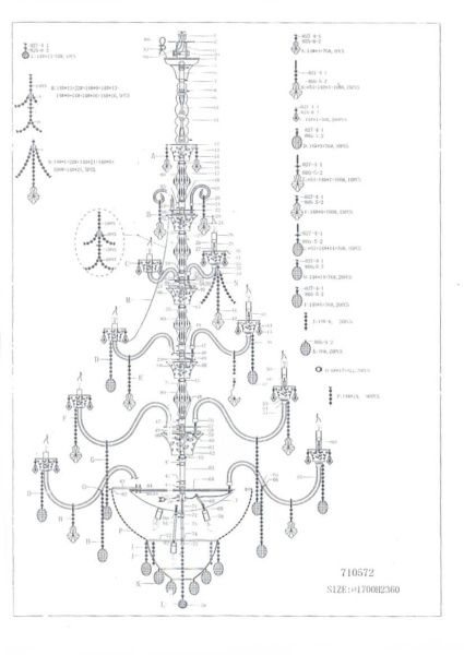 Подвесная люстра Osgona Tesoro 710572
