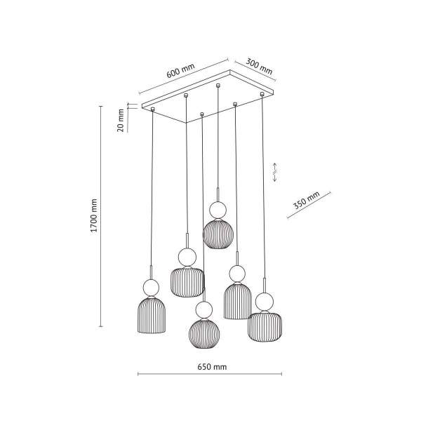 Подвесной светильник TK Lighting 11044 Sophia Cognac a072559