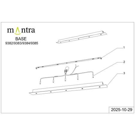 Потолочное основание Mantra Modular Light Florones 9384