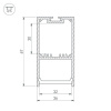Профиль с рассеивателем Arlight SL-LINE-3667-2500 BLACK+OPAL 027987