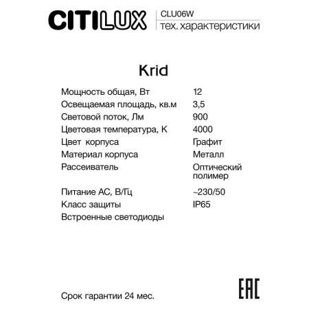 Уличный настенный светильник Citilux CLU06W