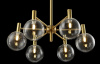 Подвесная люстра Crystal Lux Andres SP6 Bronze/Transparente