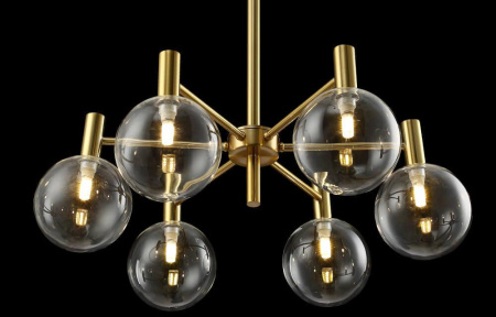 Подвесная люстра Crystal Lux Andres SP6 Bronze/Transparente
