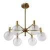 Подвесная люстра Crystal Lux Andres SP6 Bronze/Transparente