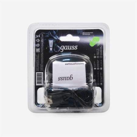 Налобный светодиодный фонарь Gauss аккумуляторный 40х60 220 лм GF402