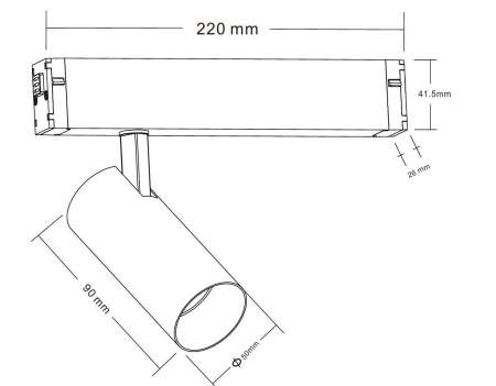 Светильник трековый Crystal Lux CLT 0.35 003 10W BL 4000K
