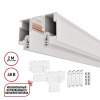 Шинопровод для монтажа в натяжной потолок 2м (CLAMP) Novotech Flum Clamp For Novotech 135325