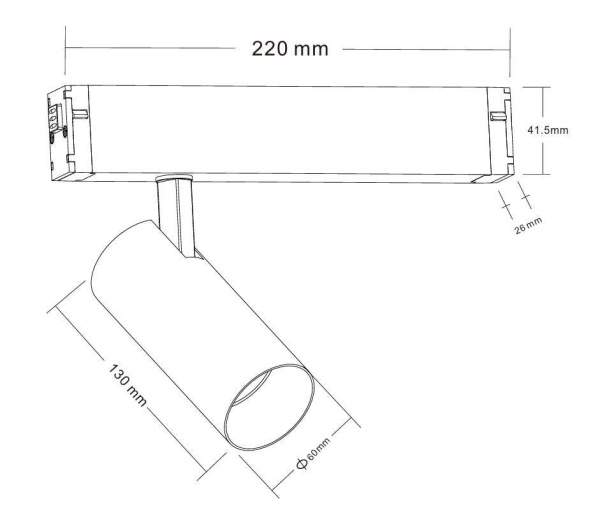 Светильник трековый Crystal Lux CLT 0.35 003 18W BL 4000K