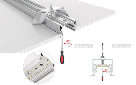 Профиль с рассеивателем Arlight S2-LINIA55-F-2500 ANOD+OPAL 021176