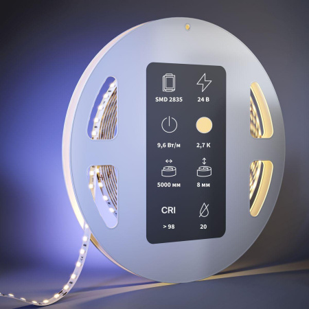 Светодиодная лента Maytoni 9,6W/m 120LED/m 2835SMD теплый белый 5M 201084