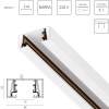 Трек 2-контактный без стыковочного паза, 2м Lightstar Barra 502025-P