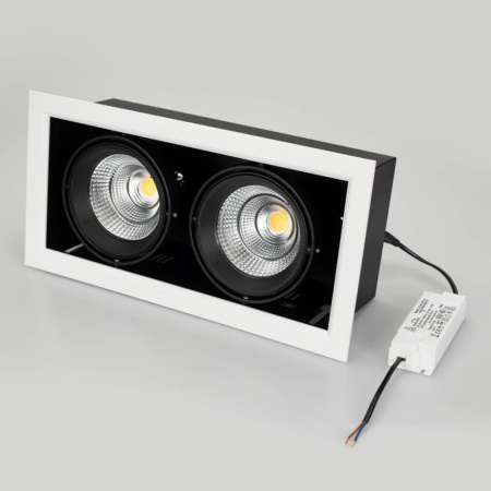 Встраиваемый светодиодный светильник Arlight CL-Kardan-S375x190-2x25W Warm3000 028863