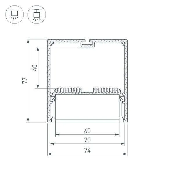 Профиль Arlight  SL-Line-7477-2000 Black 029939