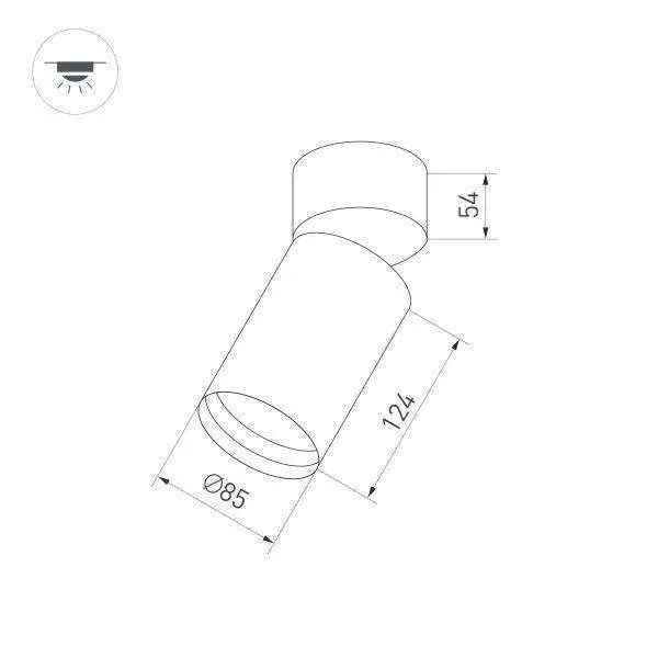 Корпус светильника Arlight SP-Polo-Surface-Flap-R85 024381(1)