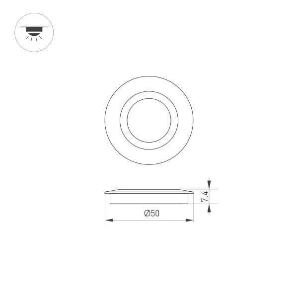 Накладка Arlight ART-Deck-Cap-Flat-R50 024927
